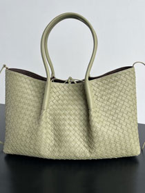 BV original calfskin large pinacoteca tote bag 817166 travertine