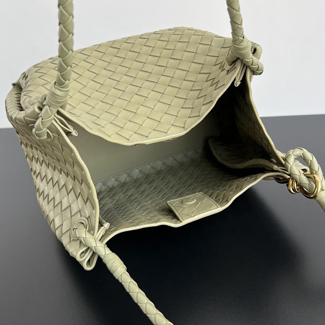 BV original lambskin large parachute shoulder bag 796571 travertine