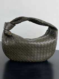 BV original lambskin large jodie hobo bag 600261 dark khaki