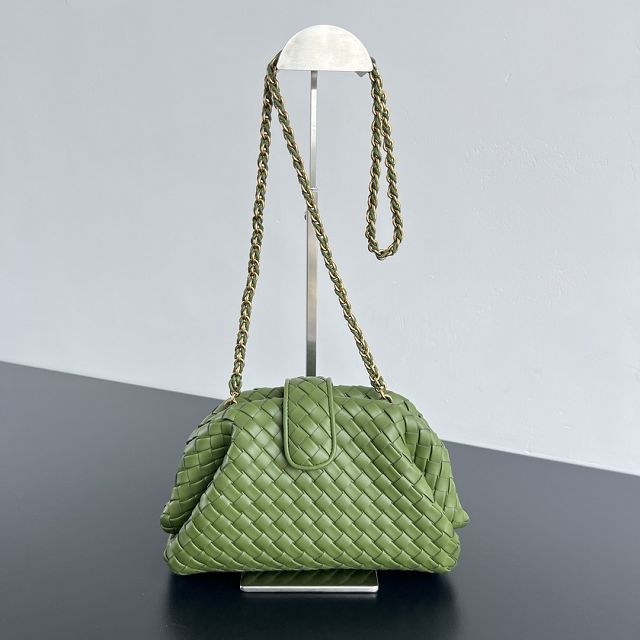 BV original lambskin small lauren 1980 clutch 804038 matcha