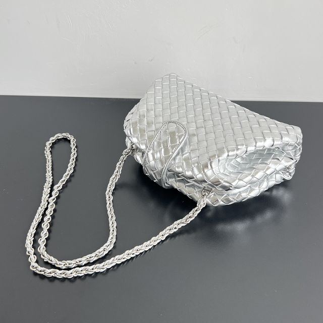 BV original lambskin small lauren 1980 clutch 804038 silver