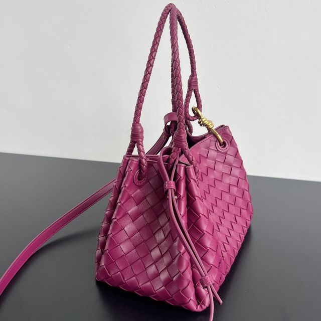 BV original lambskin medium parachute shoulder bag 835921 cinnabar