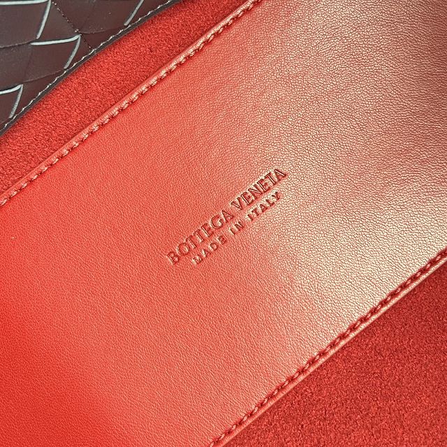 BV original calfskin medium andiamo bag 810214 red