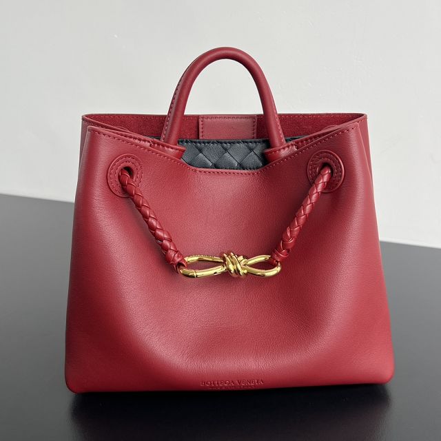 BV original calfskin small andiamo bag 810213 red