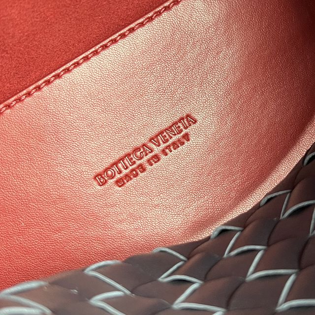 BV original calfskin small andiamo bag 810213 red