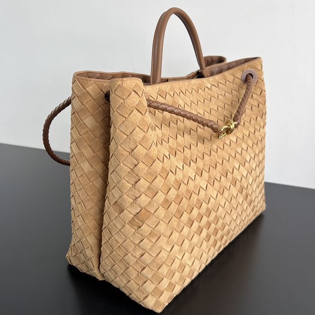 BV original suede large andiamo 743575 amber