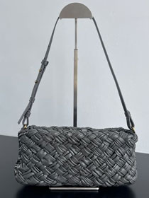 BV original calfskin cha-cha shoulder bag 785780 dark grey