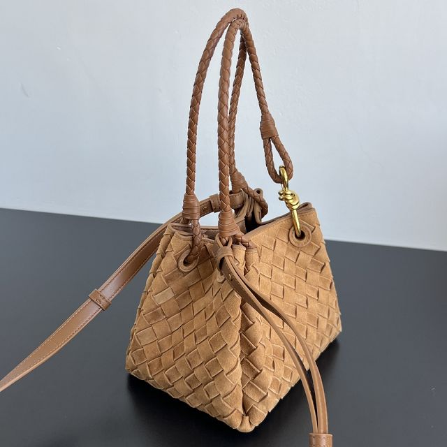 BV original suede small campana bag 796569 amber