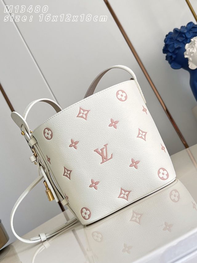 Louis vuitton original calfskin all in BB handbag M28315 milky 