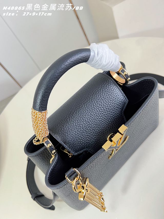 Louis vuitton original calfskin capucines BB M26531 black