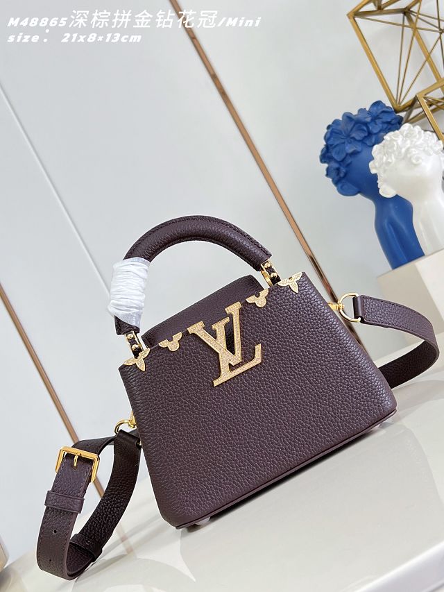 Louis vuitton original calfskin capucines mini M14976 datewood