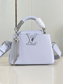 Louis vuitton original calfskin capucines mini M26328 light blue