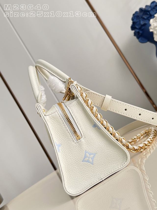 Louis vuitton original calfskin onthego east west M23640 milky&blue