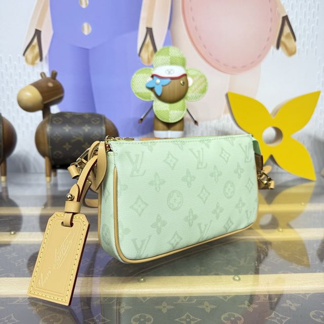 Louis vuitton original monogram canvas pochette accessoires M28320 green