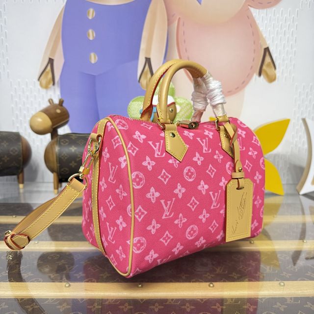 Louis vuitton original monogram canvas speedy 25 M27528 pink