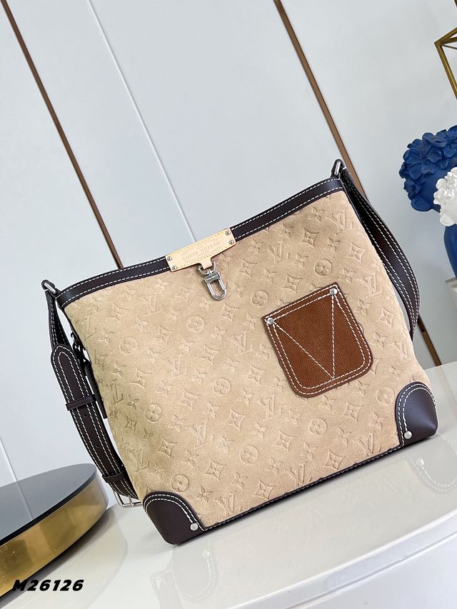 Louis vuitton original monogram suede metis bag M26126 beige