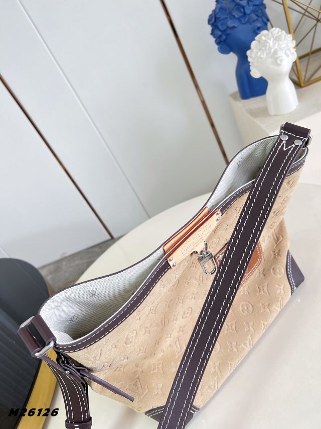Louis vuitton original monogram suede metis bag M26126 beige