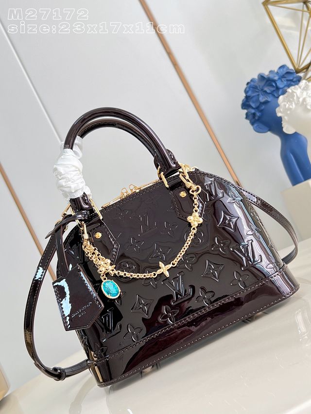 Louis vuitton original varnished calfskin alma BB M27172 datewood