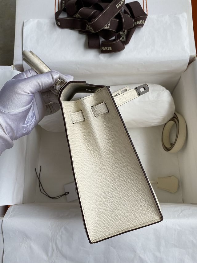 Hermes original epsom leather kelly 25 bag K25-1 nata