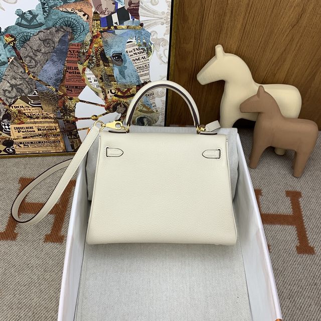 Hermes original togo leather kelly 28 bag K28 nata