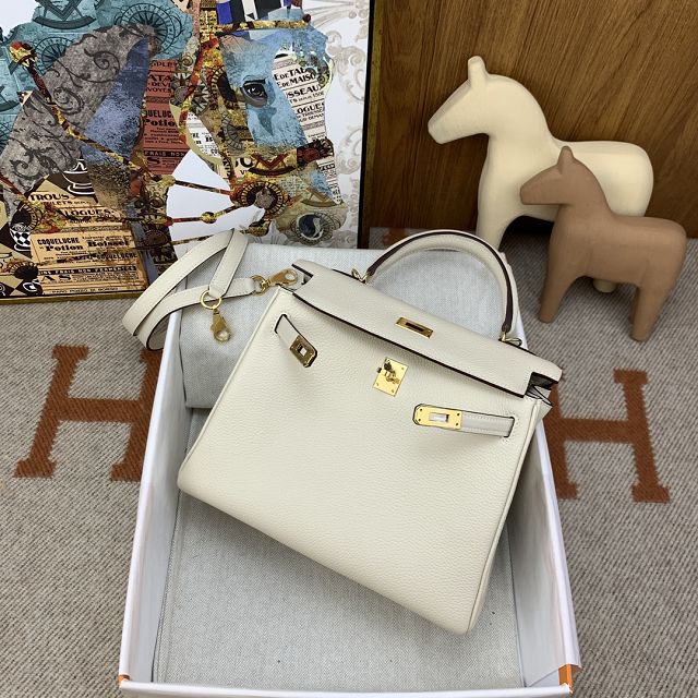 Hermes original togo leather kelly 28 bag K28 nata