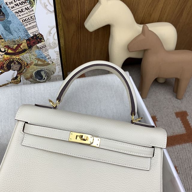 Hermes original togo leather kelly 28 bag K28 nata
