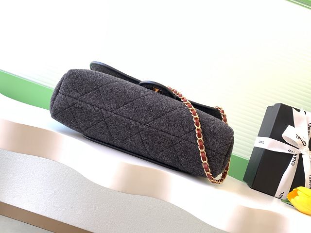 CC original felt large top handle flap bag AS5852 black