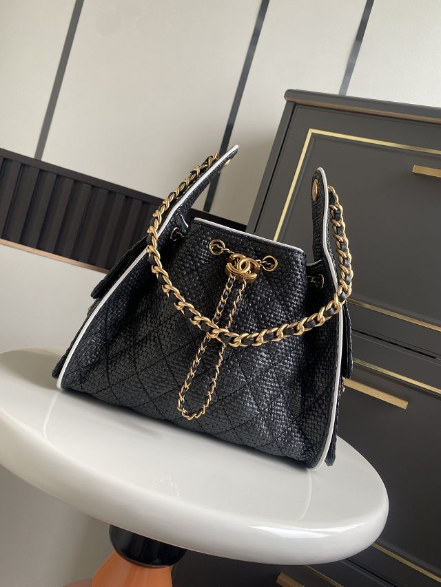 CC original raffia 25 small handbag AS5293 black