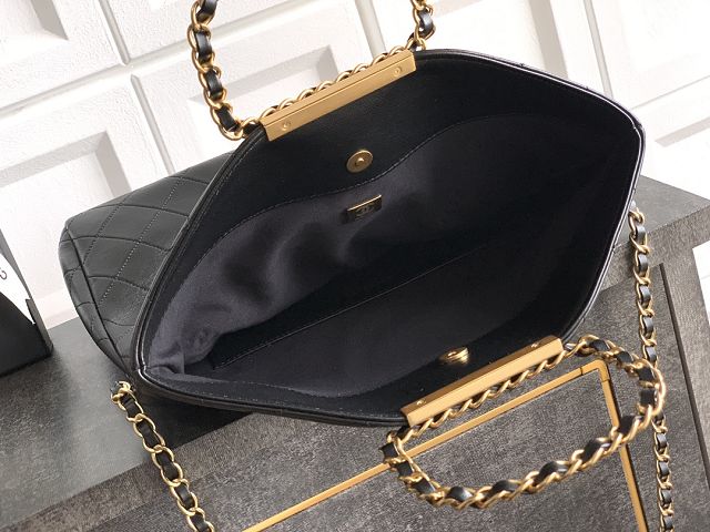 CC original calfskin large handbag AS5936 black