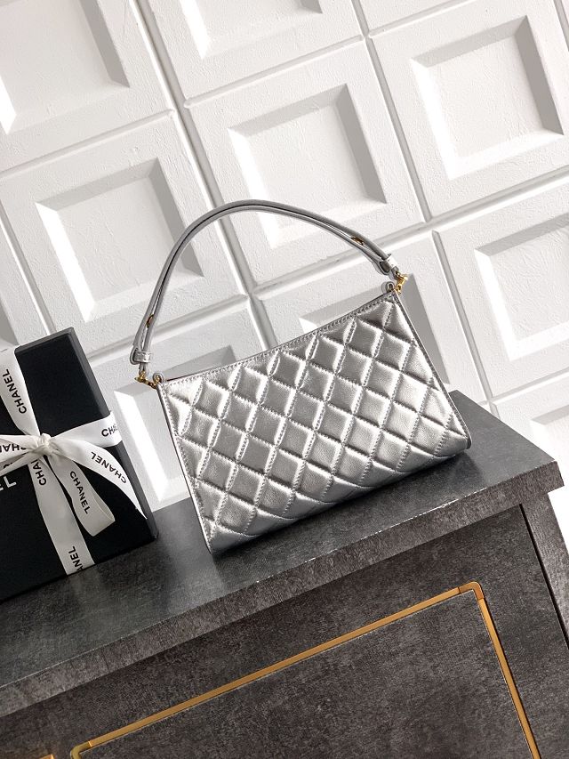 CC original lambskin shoulder bag AS6045 silver