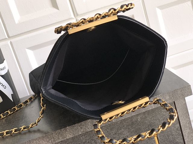 CC original suede calfskin medium handbag AS5896 black