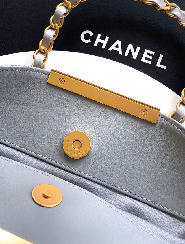 CC original suede calfskin medium handbag AS5896 grey