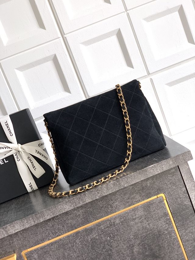 CC original suede calfskin small handbag AS5895 black