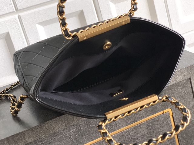 CC original calfskin medium handbag AS5896 black
