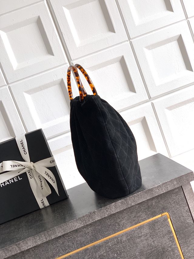 CC original suede calfskin medium hobo bag AS6010 black