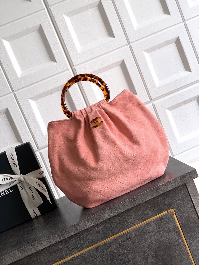 CC original suede calfskin medium hobo bag AS6010 pink
