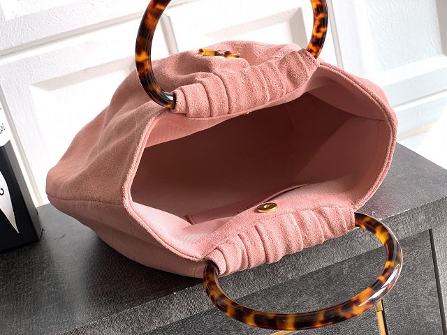 CC original suede calfskin medium hobo bag AS6010 pink