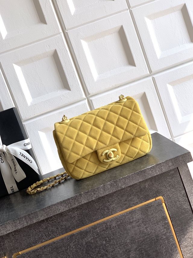 CC original suede calfskin mini flap bag AS5989