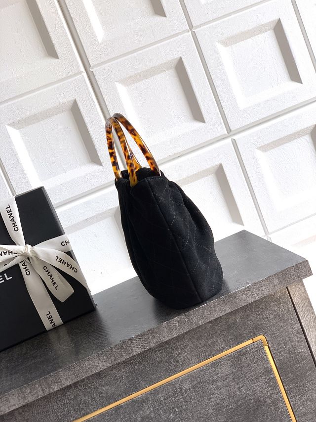 CC original suede calfskin small hobo bag AS6022 black