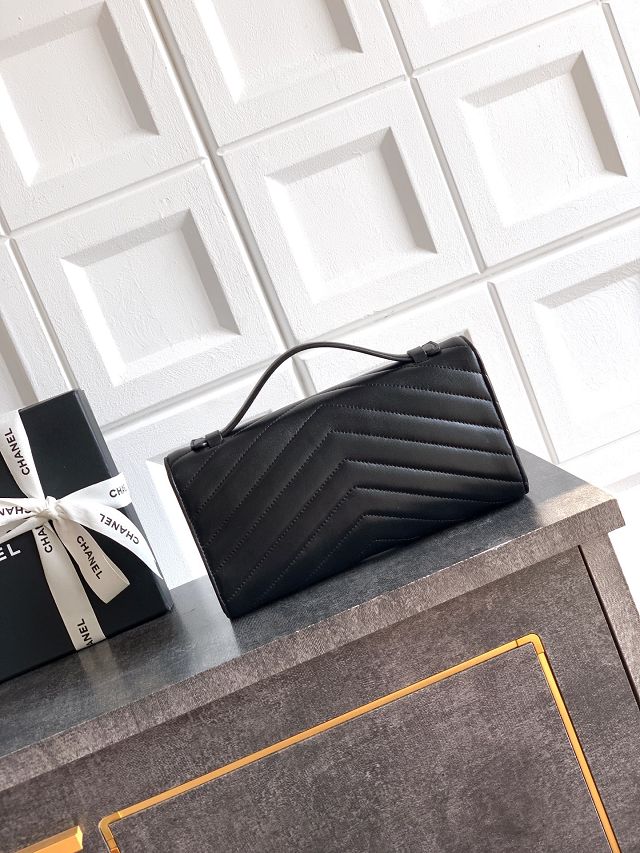 CC original lambskin clutch AP6044 black