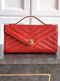CC original lambskin clutch AP6044 red