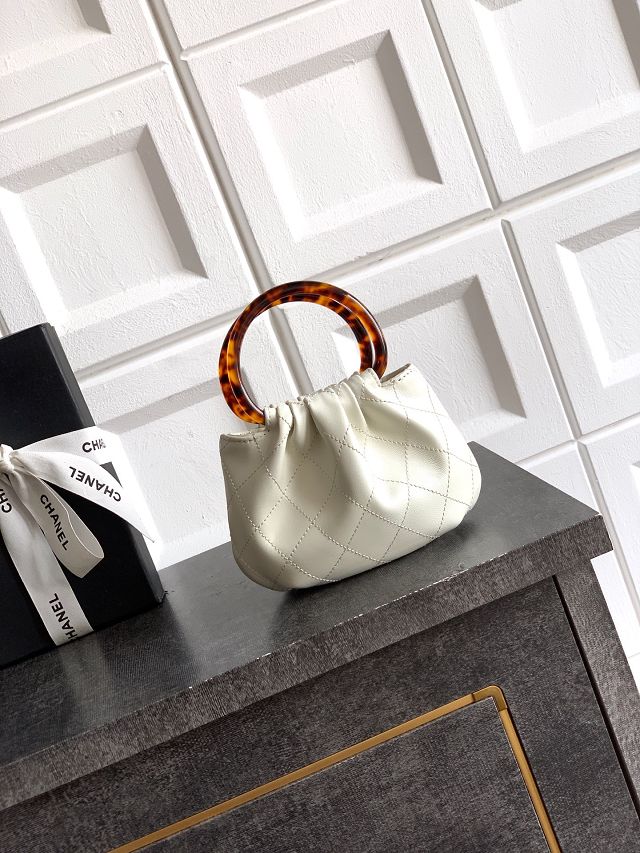 CC original lambskin mini pouch AP4981 white