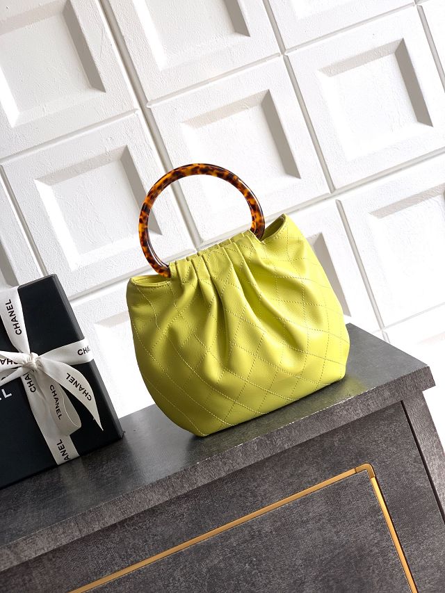 CC original lambskin small hobo bag AS6022 yellow
