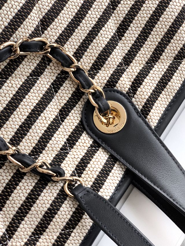 CC original raffia large shopping bag AS6007 black