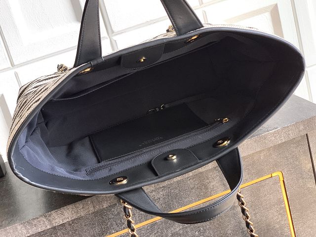 CC original raffia large shopping bag AS6007 black