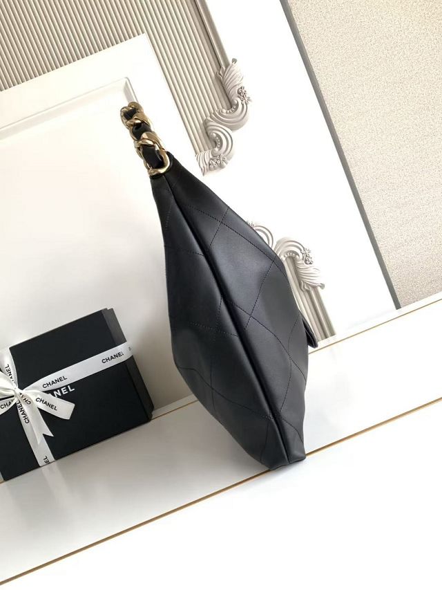 CC original calfskin medium hobo bag AS5834 black
