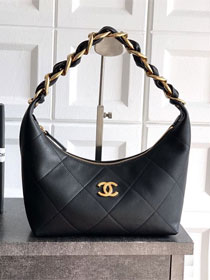 CC original calfskin small hobo bag AS5738 black