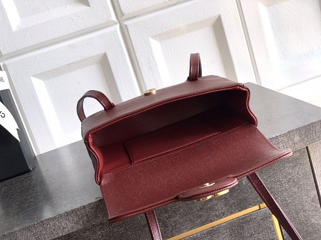 CC original grained calfskin clutch AP5068 bordeaux