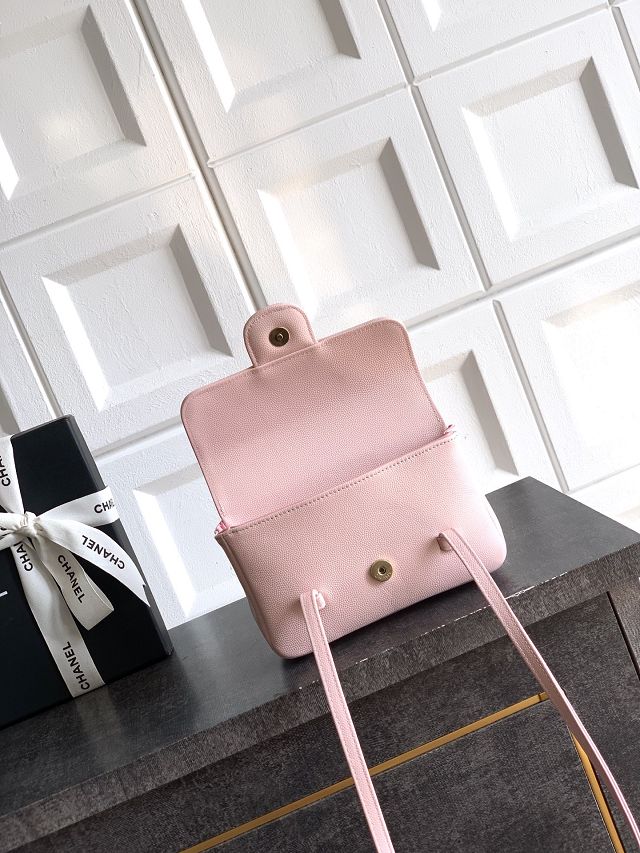 CC original grained calfskin clutch AP5068 pink