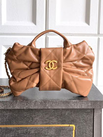 CC original lambskin small handbag AS5849 caramel